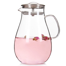 Caldera de vidrio resistente al calor para agua y bebida y vaso de café
